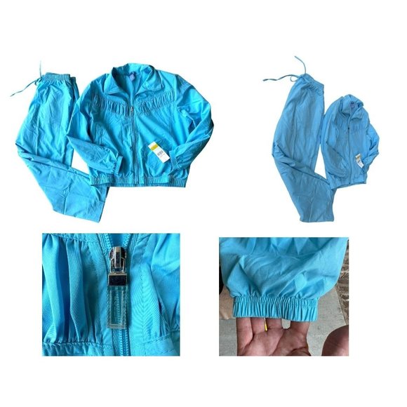 NWT Vintage 80's Koret Sport Tracksuit Medium Blue Windbreaker Joggers R… - Picture 7 of 12